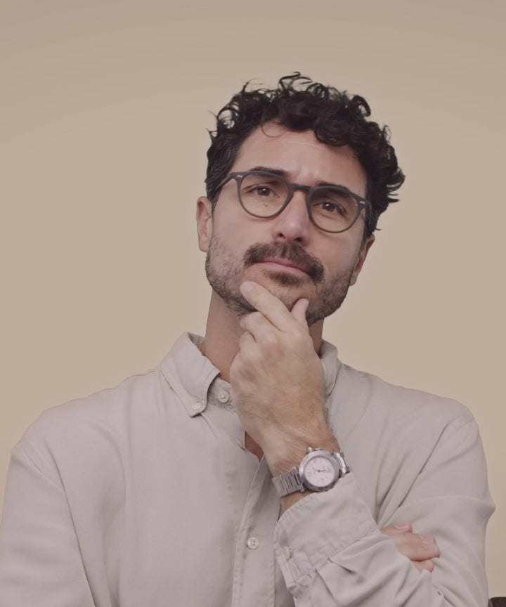 Johann Wolff Otto Matte Smoke Eyeglasses