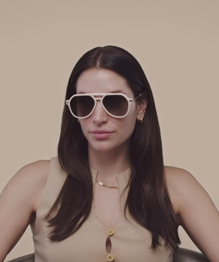 Johann Wolff Bernau Matte Ivory Sunglasses