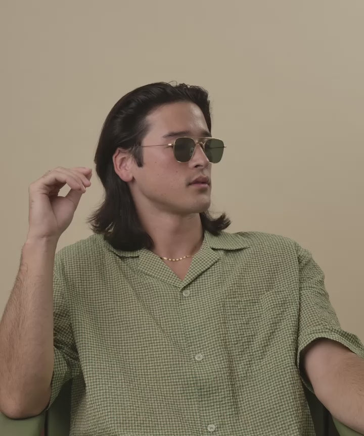 Johann Wolff Flieger Gold Sunglasses