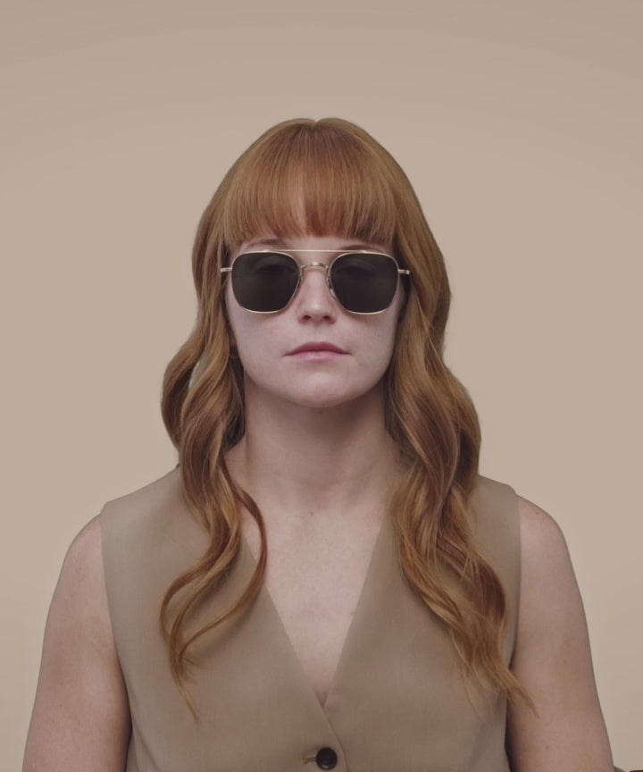 Johann Wolff Flieger Gold Sunglasses