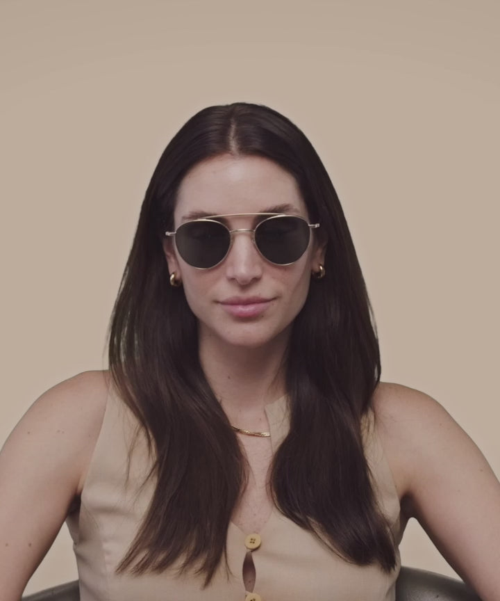 Johann Wolff Zeppelin Gold Sunglasses