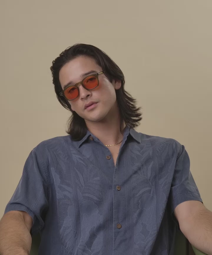 Johann Wolff Carousel Army Electric Orange Sunglasses