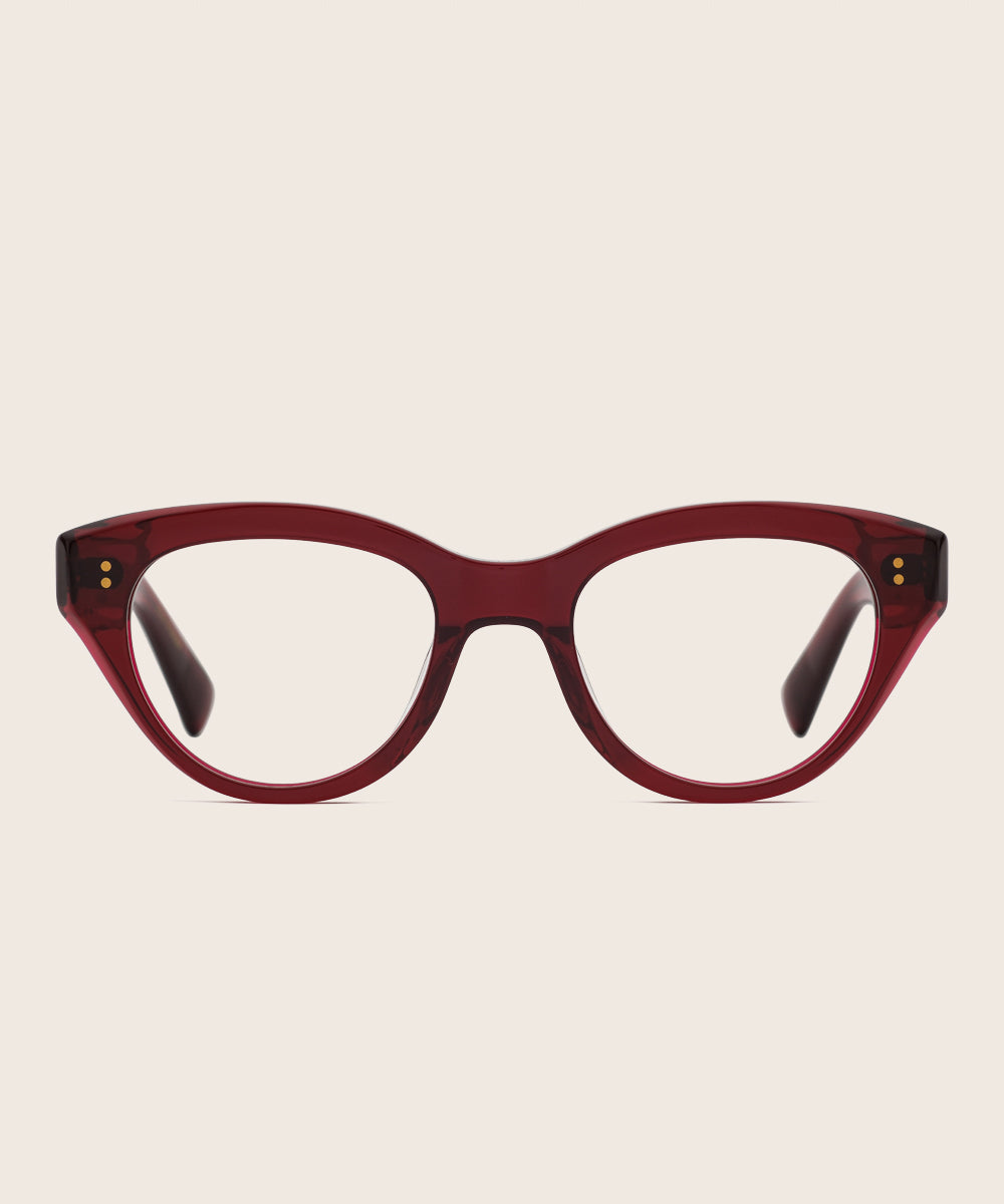 Johann Wolff Sophie Burgundy Eyeglasses