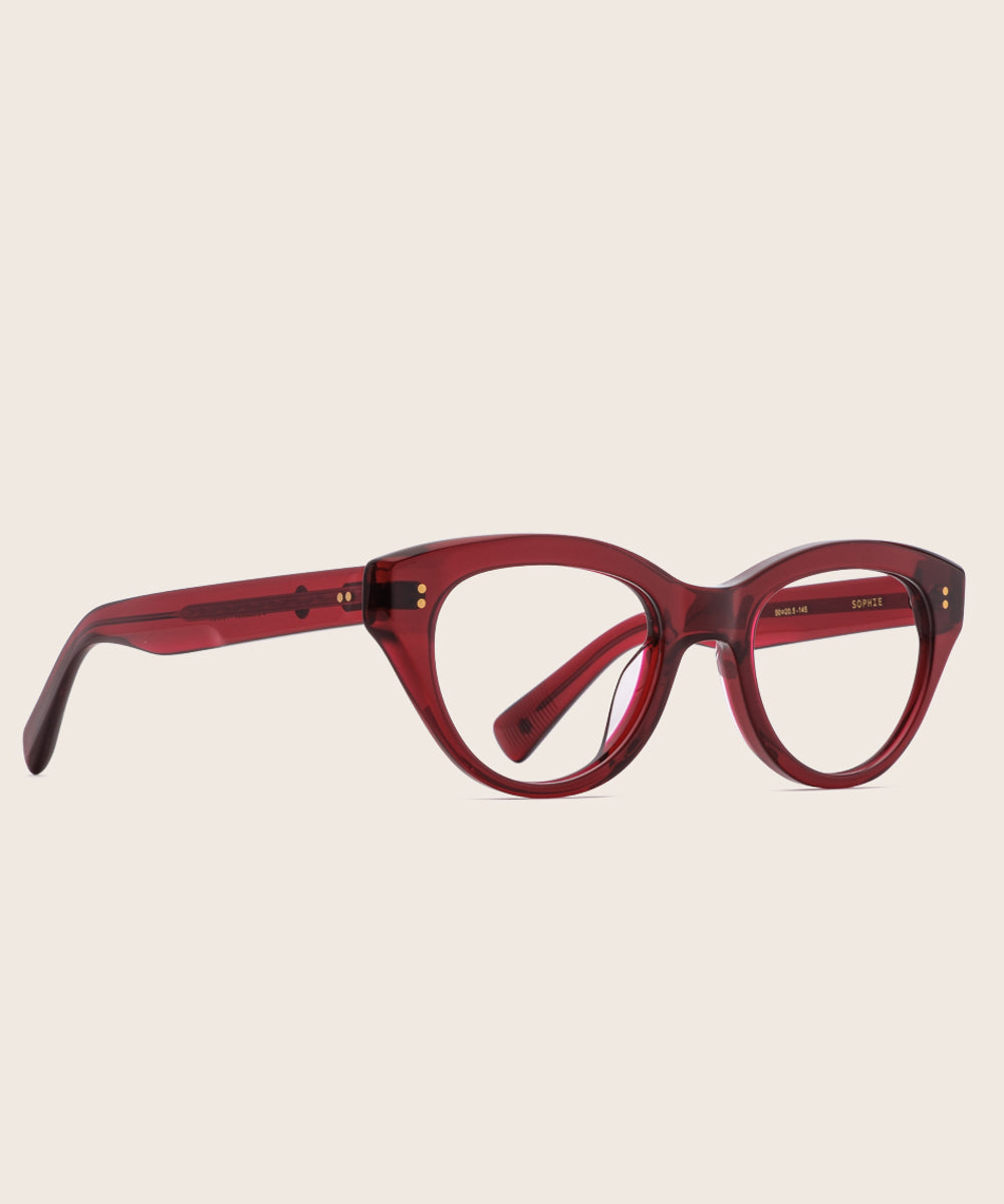 Johann Wolff Sophie Burgundy Eyeglasses