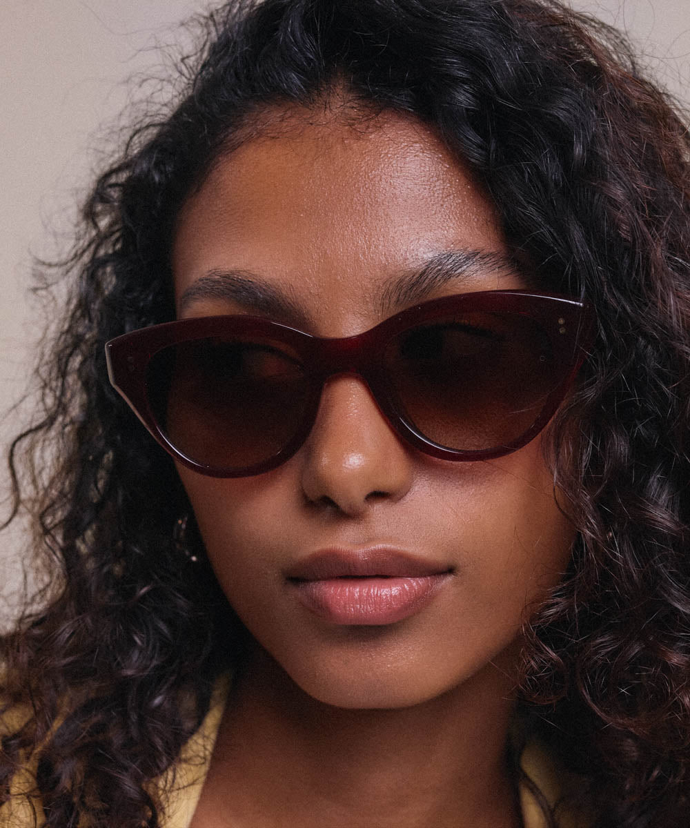Johann Wolff Sophie Burgundy Sunglasses