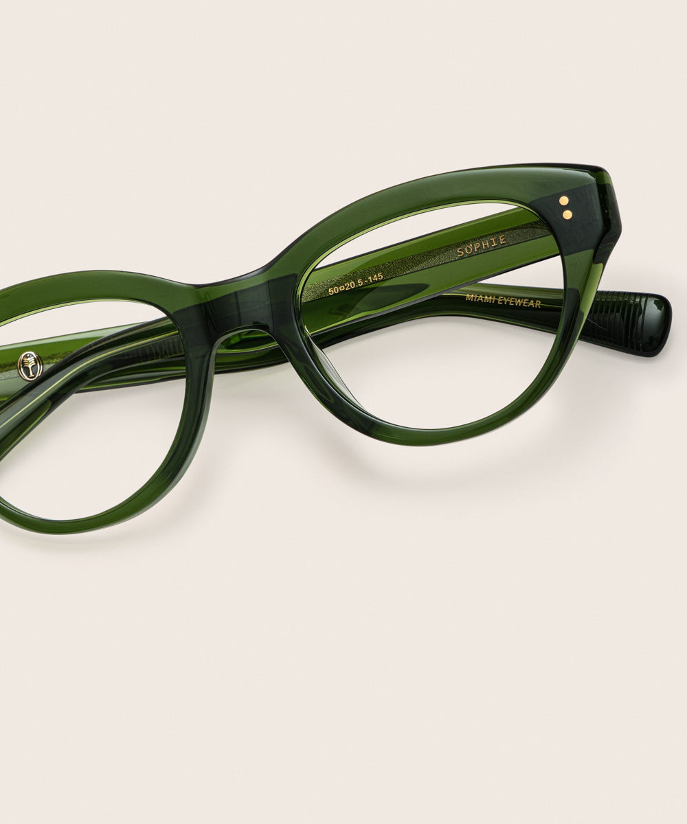 Johann Wolff Sophie Palm Green Eyeglasses