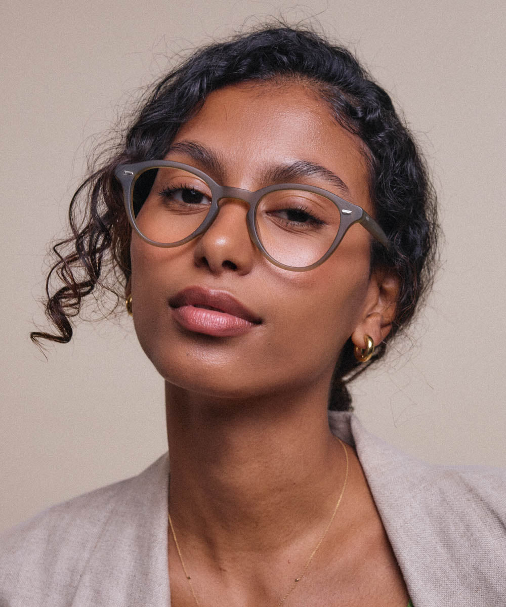 Johann Wolff Zhan Matte Olive Eyeglasses