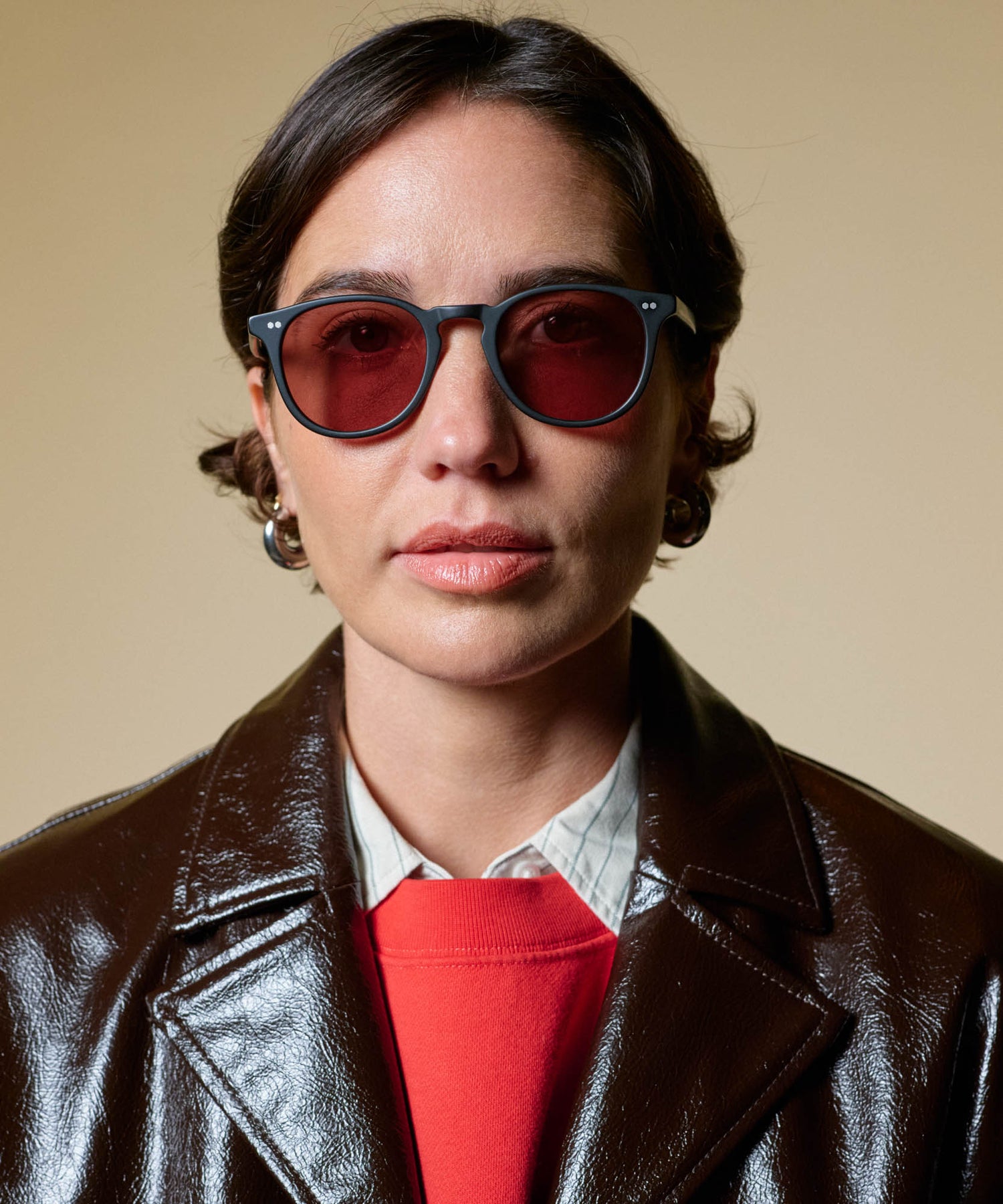 Johann Wolff Kepler Matte Black Burgundy Light Sunglasses7 