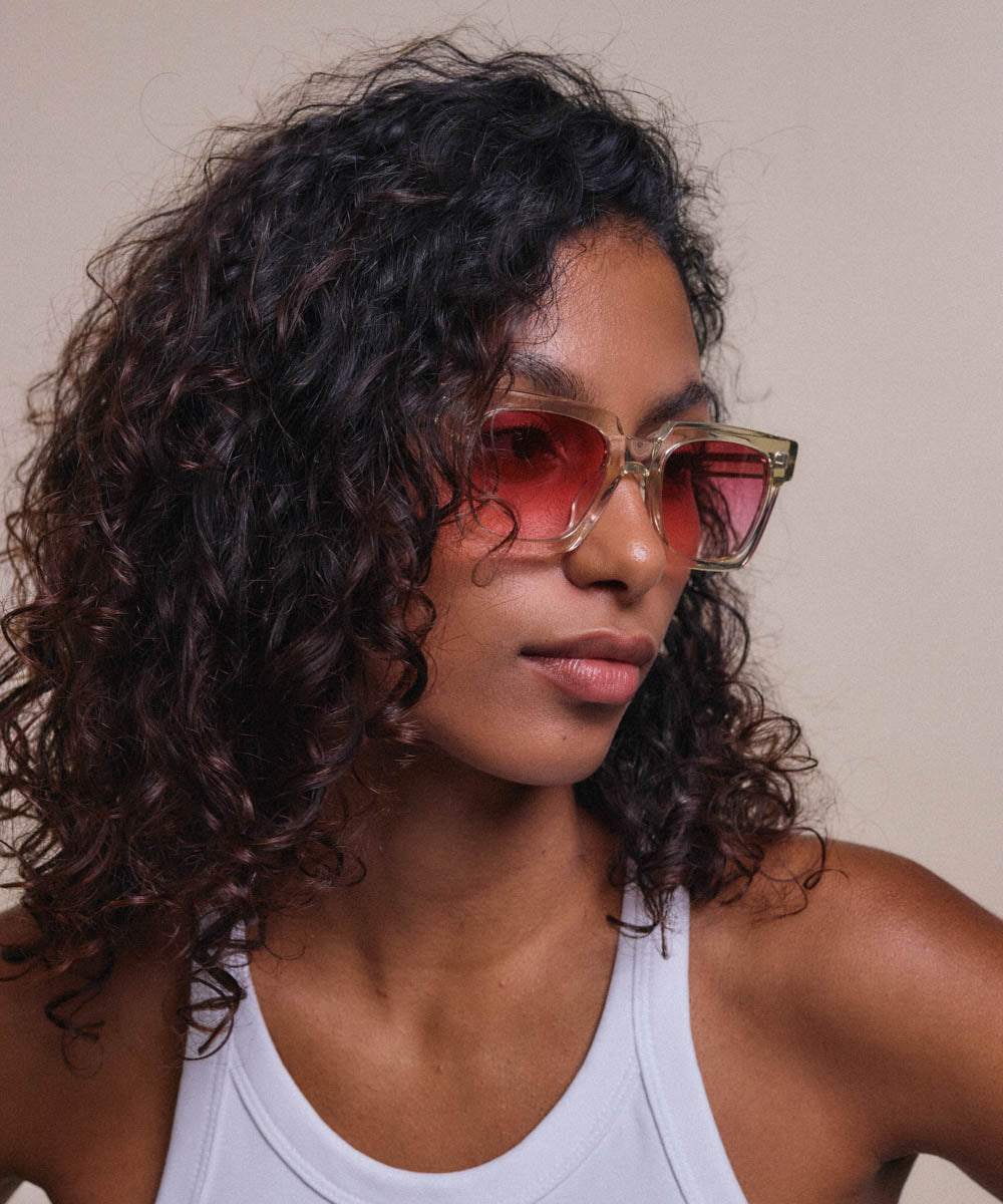 Johann Wolff Anna Champagne Ruby Sunglasses 