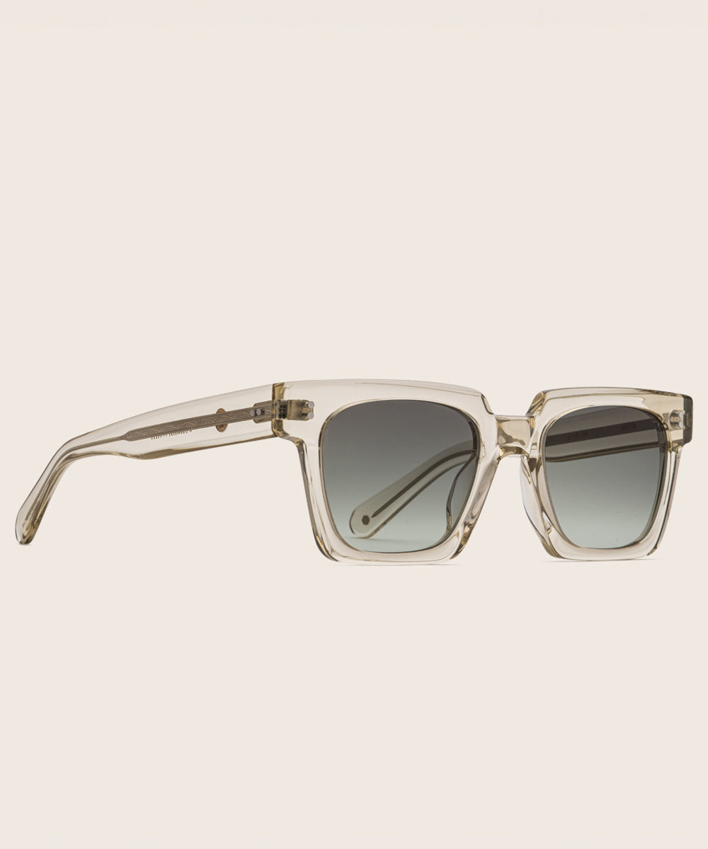 Johann Wolff Anna Champagne Smoke Green Sunglasses 