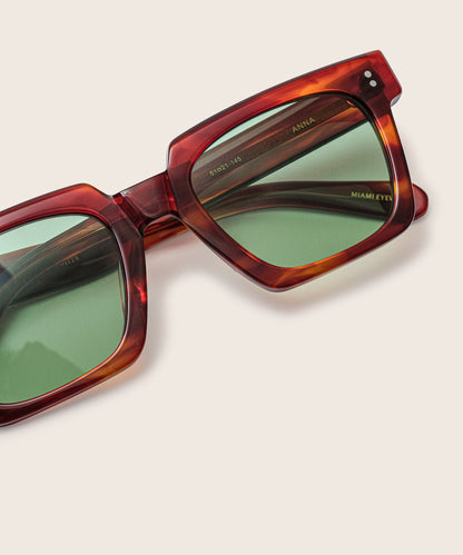 Johann Wolff Anna Havana Mint Sunglasses 