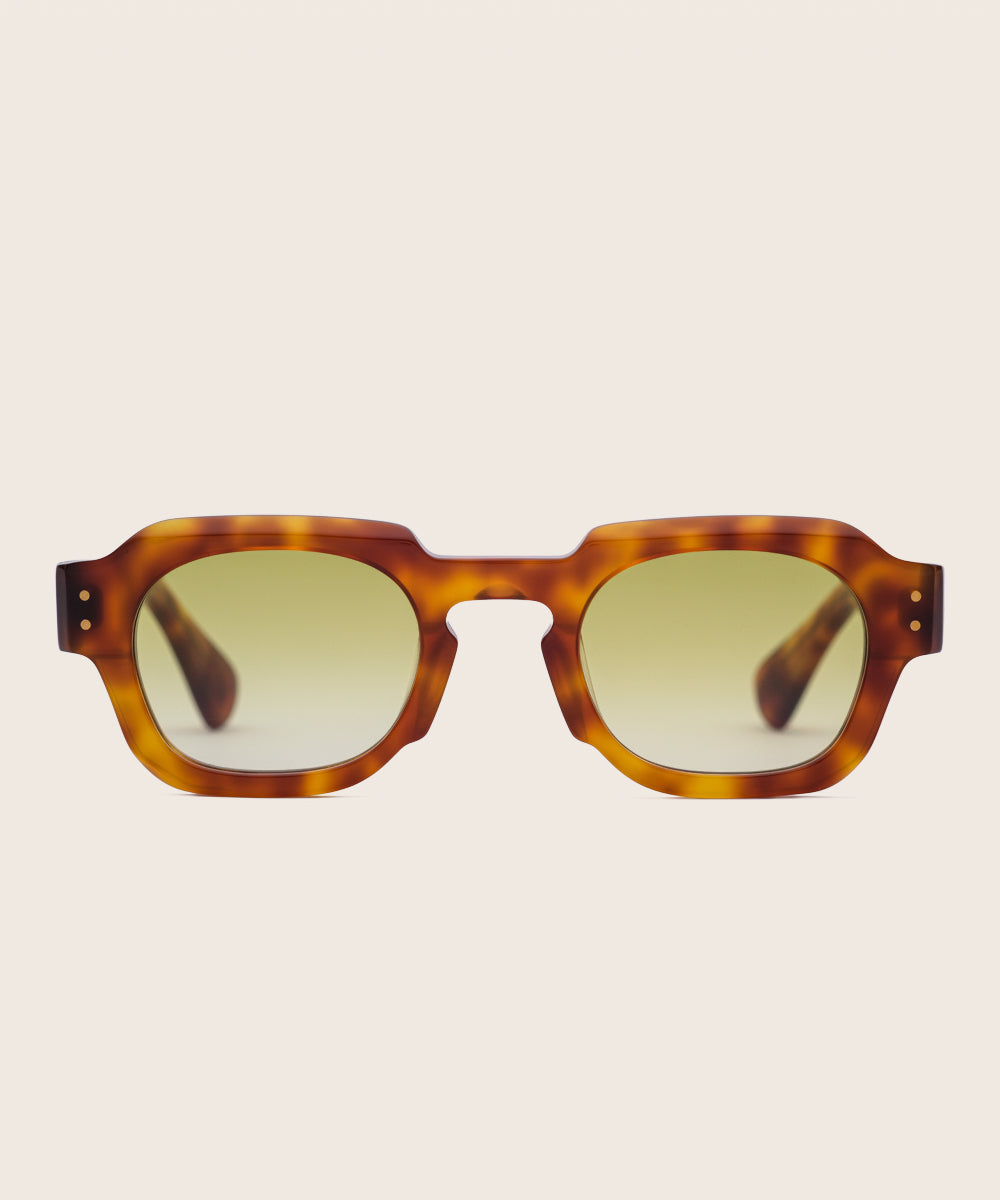 Johann Wolff Bastei Vintage Tortoise Lime Sunglasses 