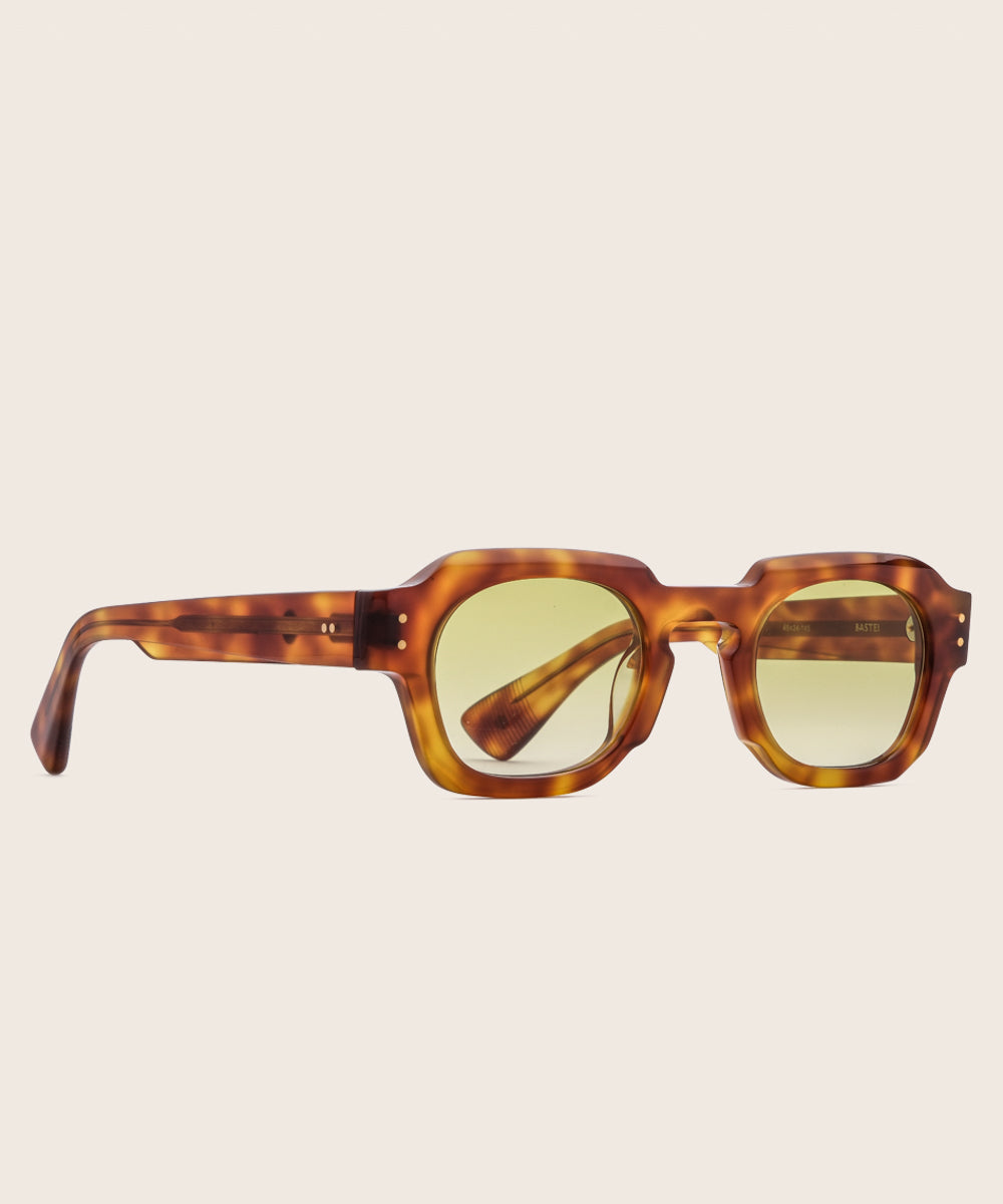 Johann Wolff Bastei Vintage Tortoise Lime Sunglasses 