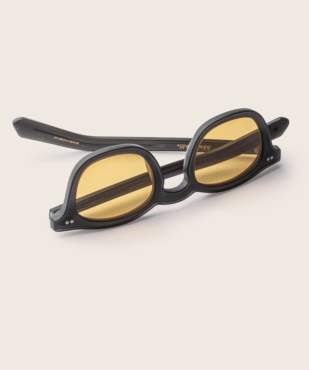 Johann Wolff Carousel Matte Smoke Burnt Yellow Sunglasses 