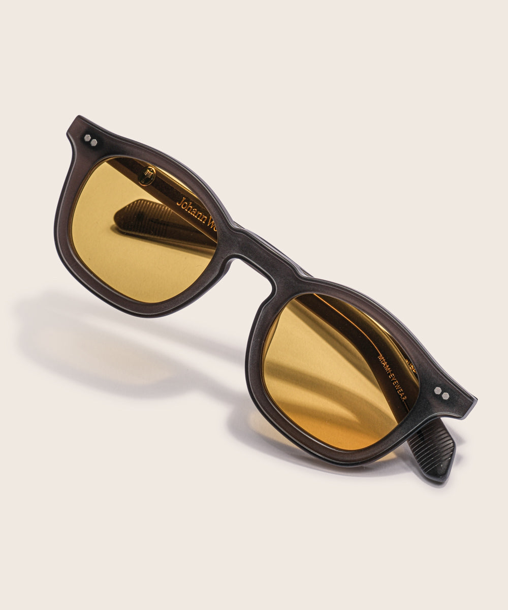 Johann Wolff Carousel Matte Smoke Burnt Yellow Sunglasses 