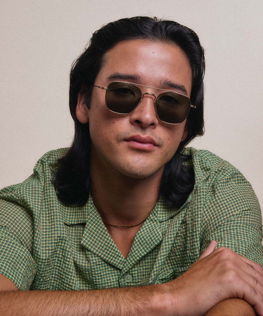 Johann Wolff Flieger Gold Sunglasses #color_gold