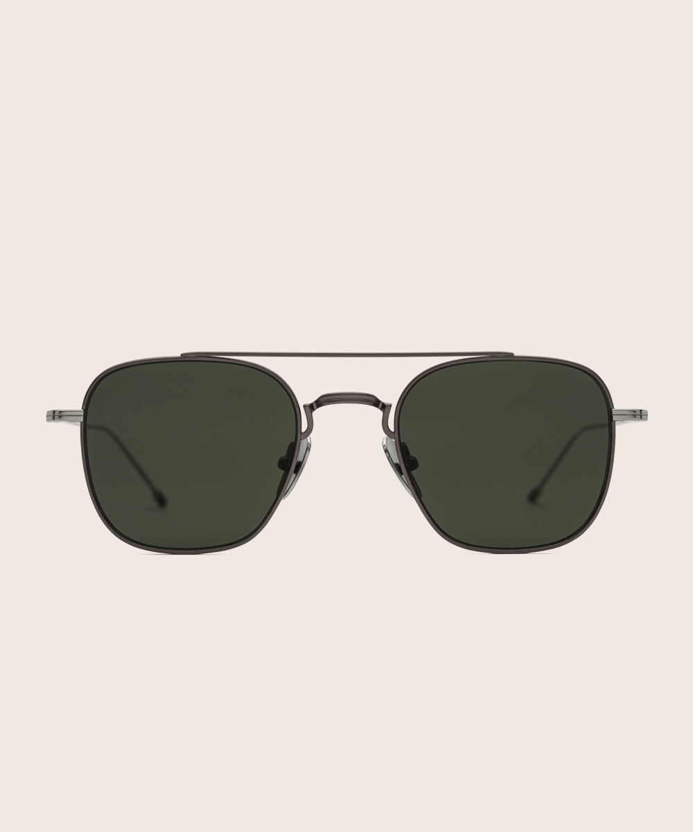 Johann Wolff Flieger Gunmetal Sunglasses 