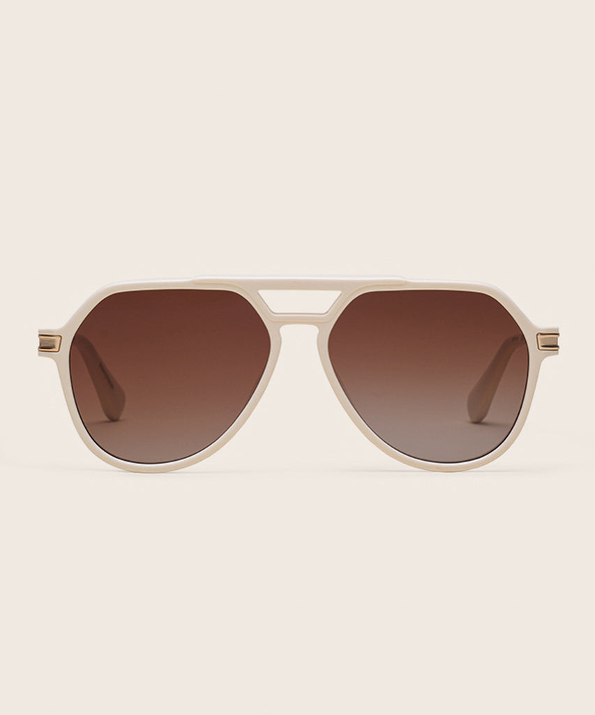 Johann Wolff Bernau Matte Ivory Sunglasses #color_matte-ivory