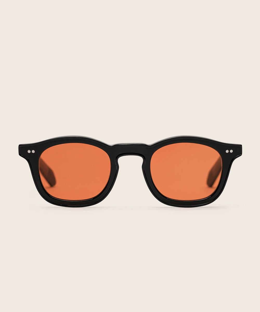 Johann Wolff Carousel Black Electric Orange Sunglasses 