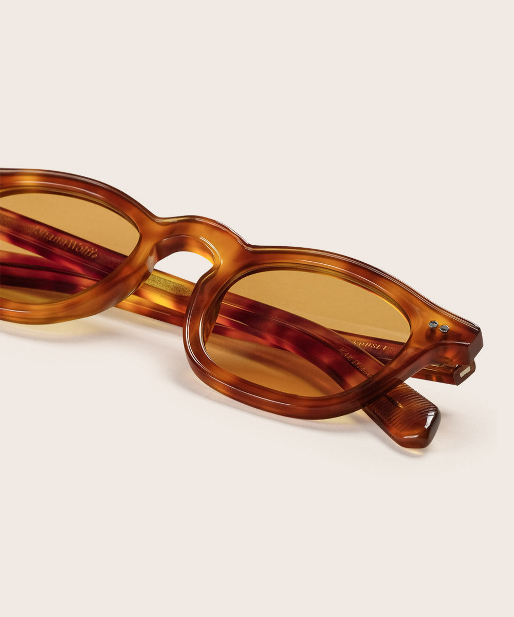 Johann Wolff Carousel Vintage Tortoise Burnt Yellow Sunglasses 