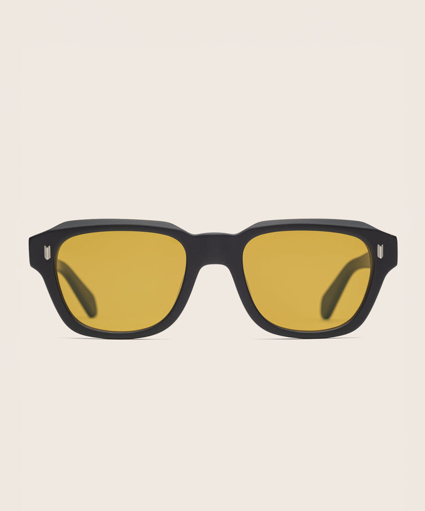 Johann Wolff Dessau Matte Black Burnt Yellow Sunglasses #color_matte-black