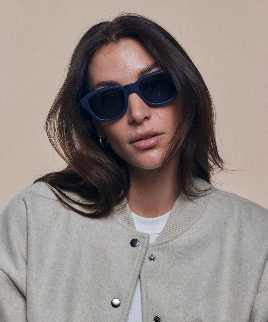 Johann Wolff Dessau Matte Navy  Sunglasses #color_matte-navy