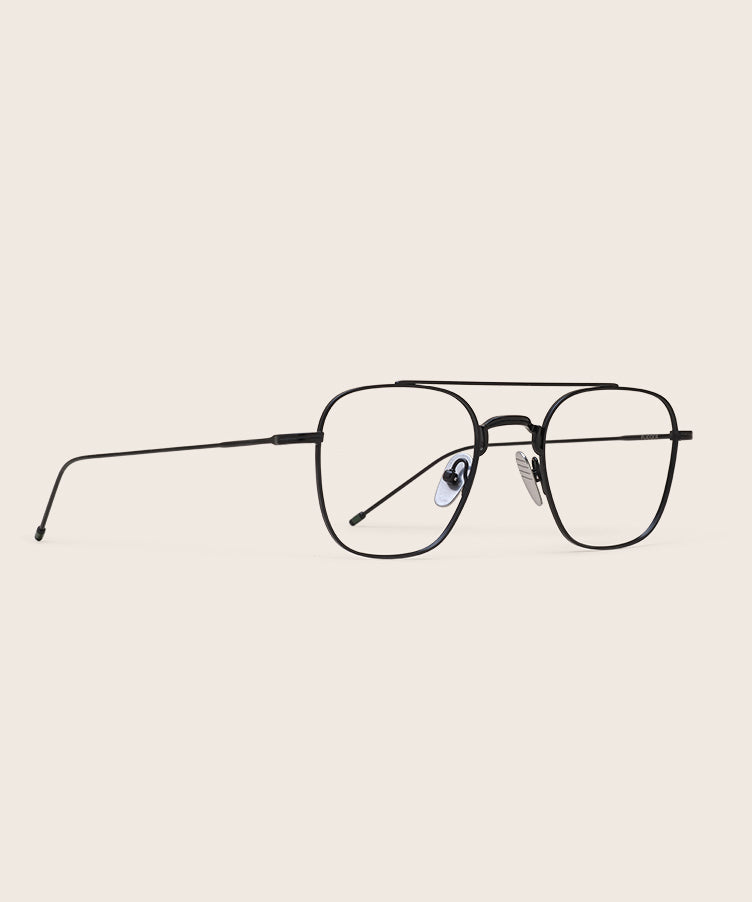 Johann Wolff Fleiger Black Eyeglasses #color_matte-black