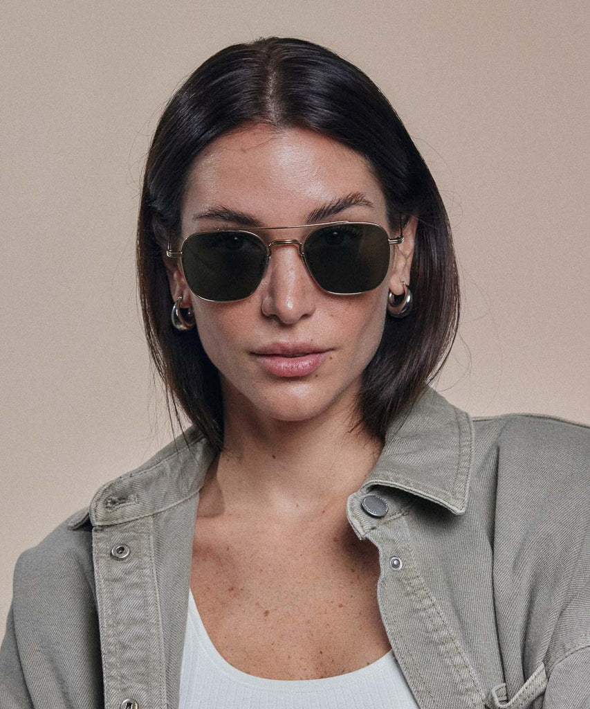 Johann Wolff Flieger Gold Sunglasses #color_gold