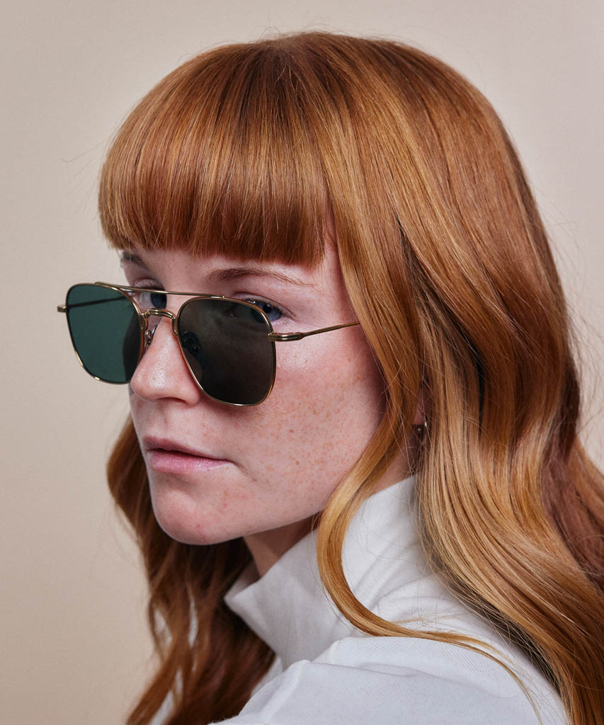 Johann Wolff Flieger Gold Sunglasses #color_gold