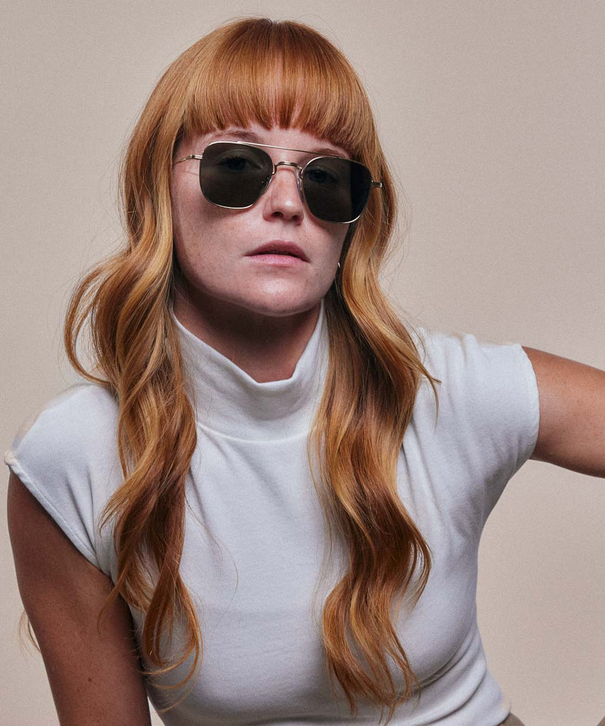 Johann Wolff Flieger Gold Sunglasses