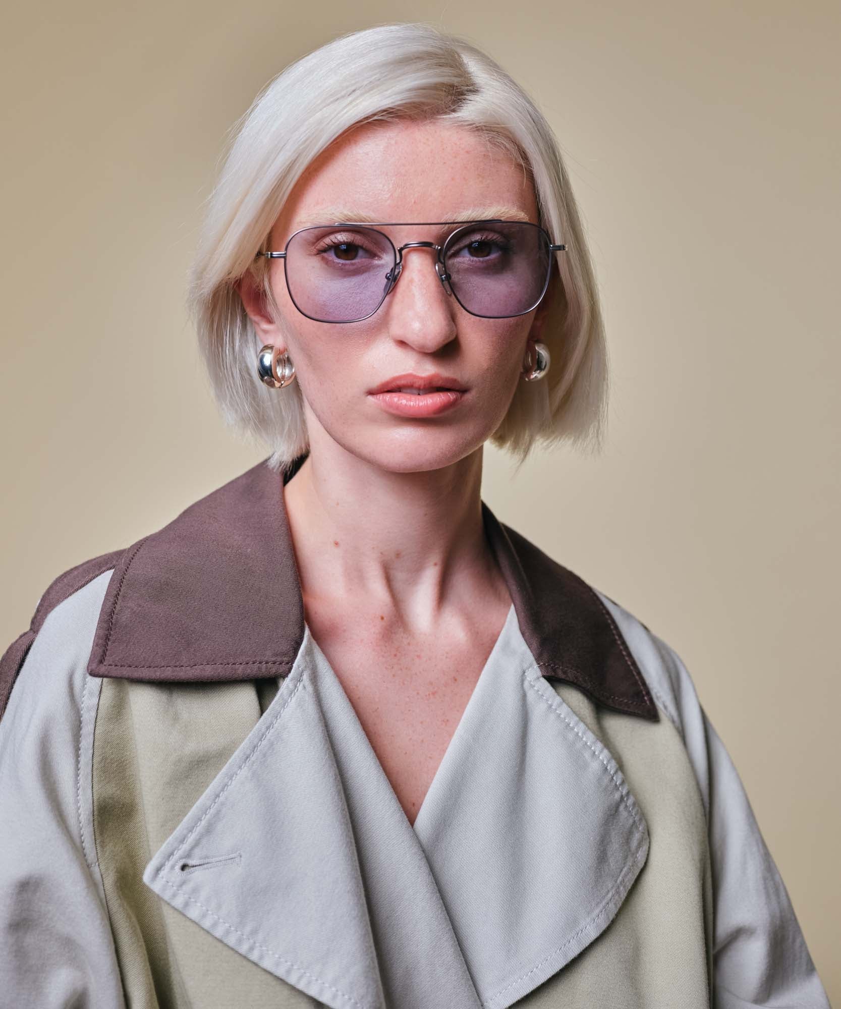 Jjohann Wolff Flieger Gunmetal Light Sunglasses 