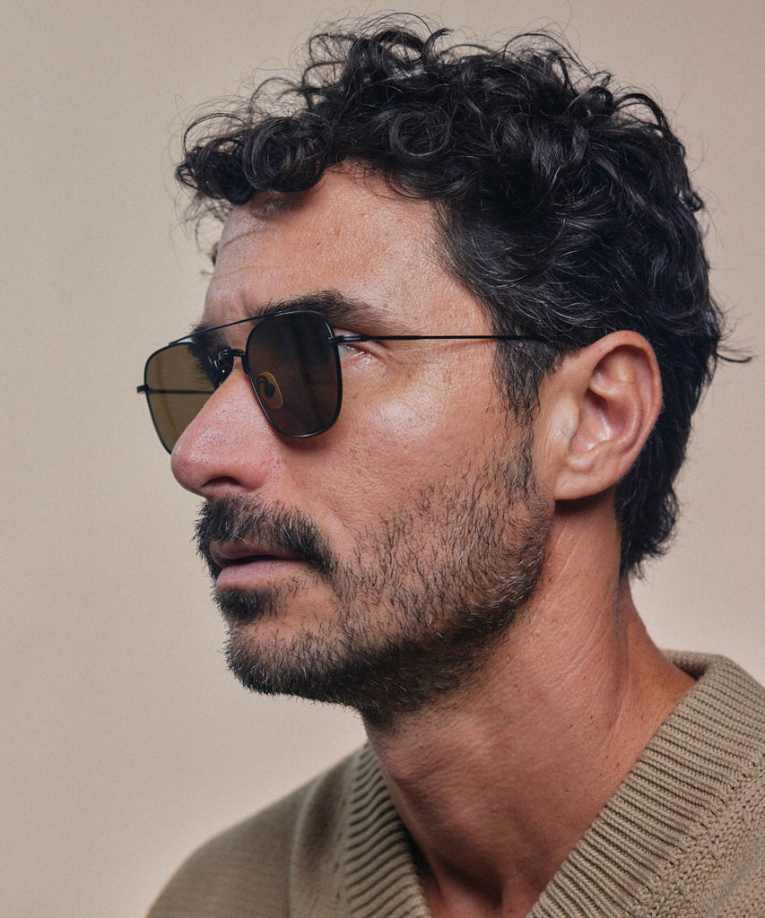 Johann Wolff Flieger Matte Black Sunglasses #color_matte-black