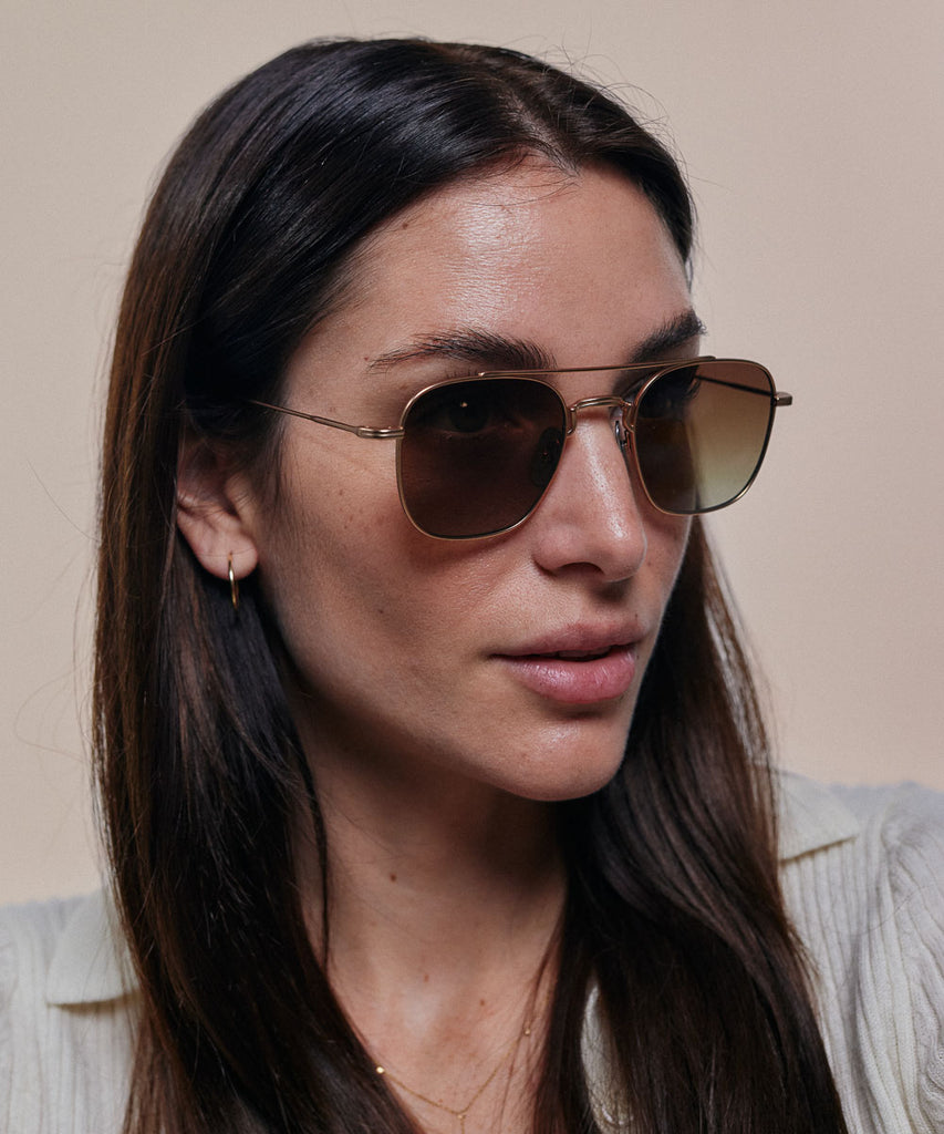 Johann Wolff Flieger Matte Rose Gold Sunglasses #color_matte-rose-gold