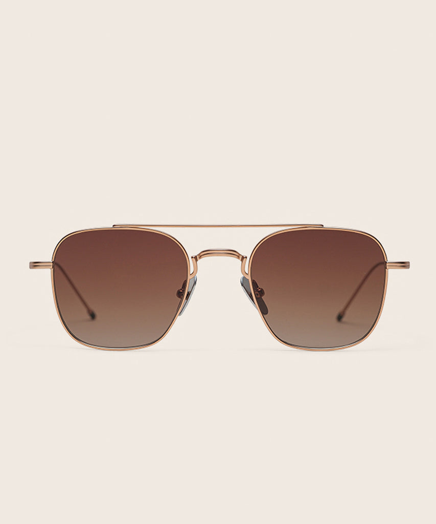 Johann Wolff Flieger Matte Rose Gold Sunglasses #color_matte-rose-gold