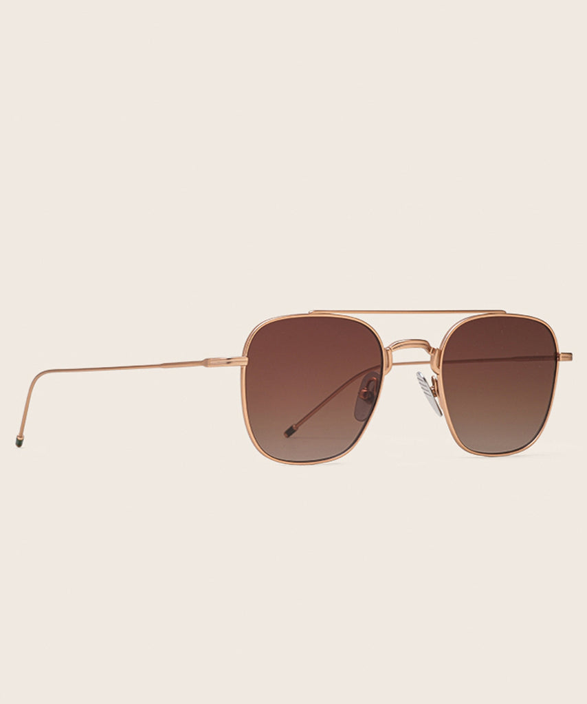 Johann Wolff Flieger Matte Rose Gold Sunglasses #color_matte-rose-gold
