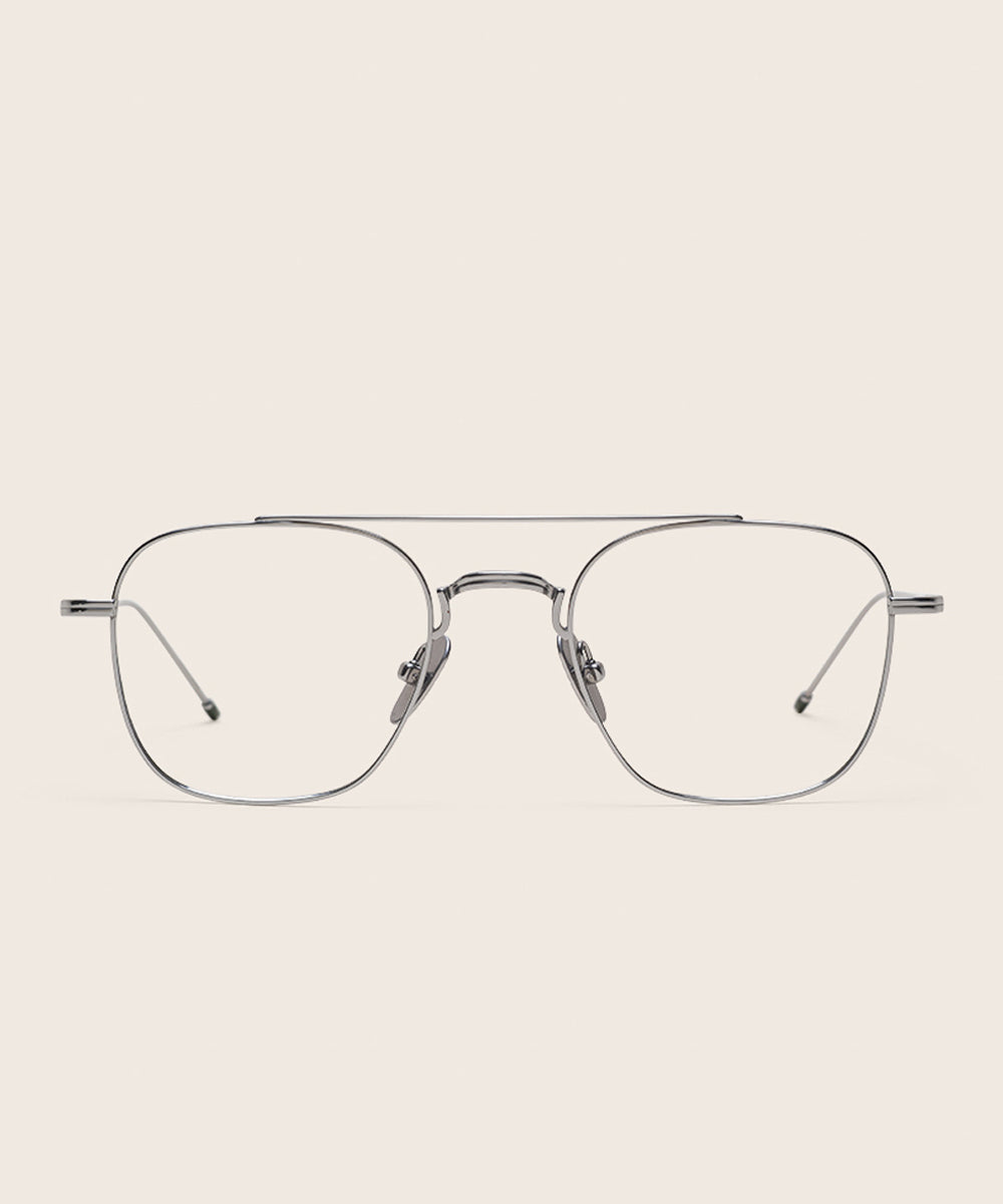 Johann Wolff Flieger White Gold Eyeglasses 
