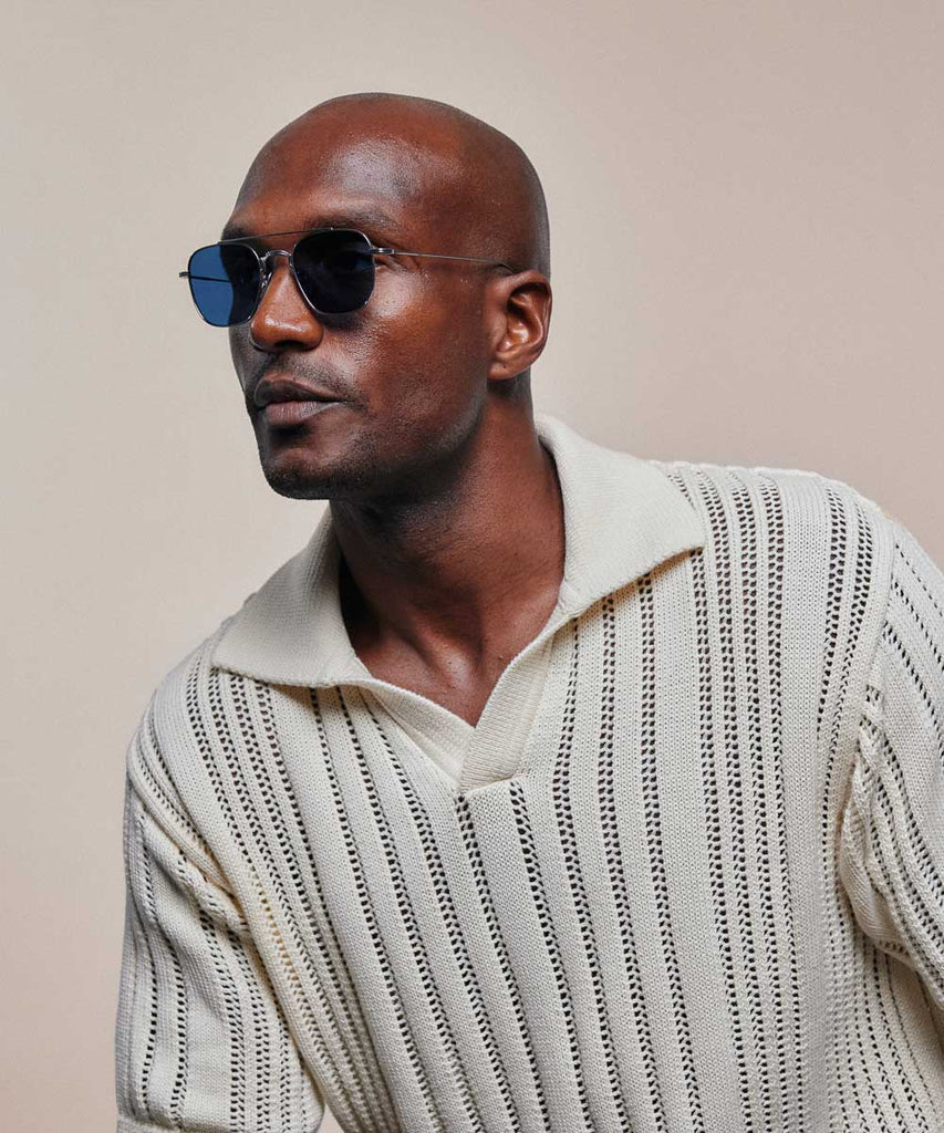 Johann Wolff Flieger White Gold Sunglasses