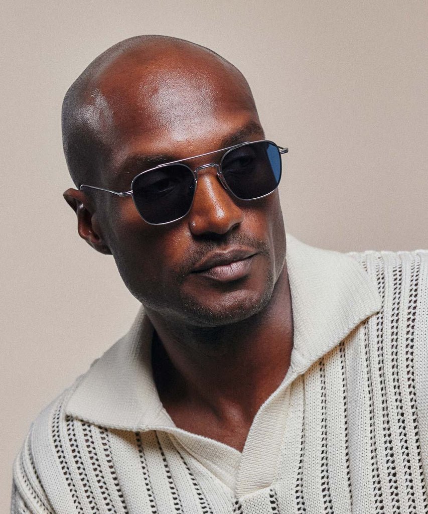 Johann Wolff Flieger White Gold Sunglasses #color_white-gold