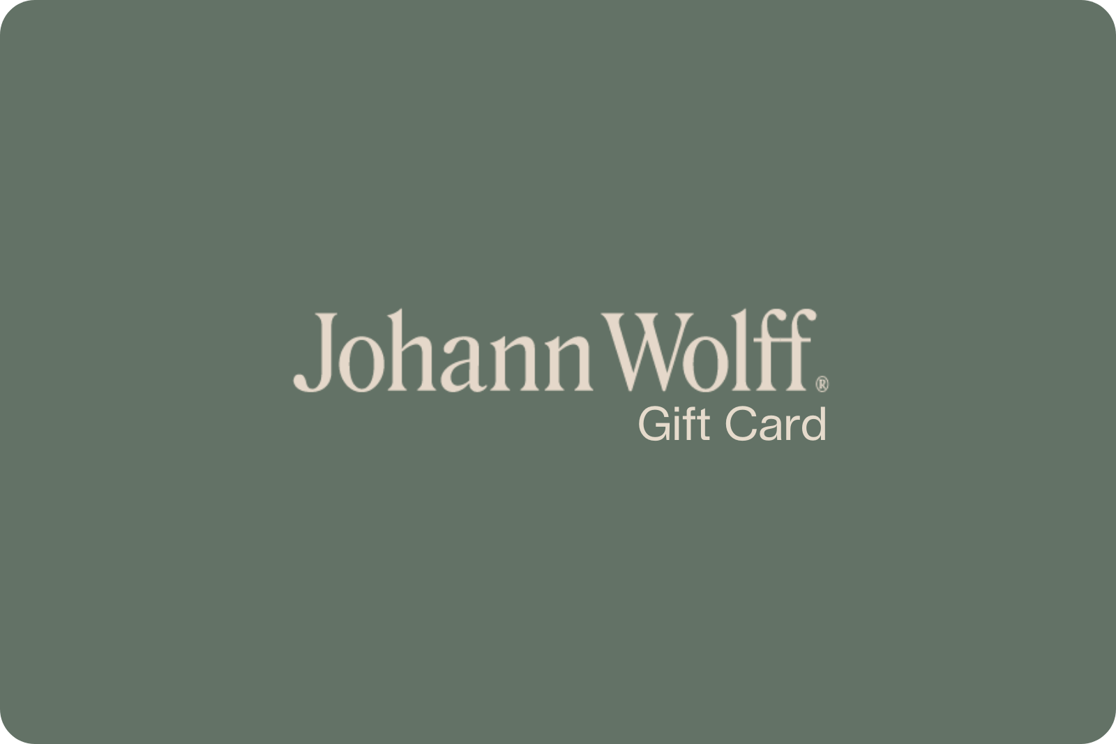 Johann Wolff Gift Card