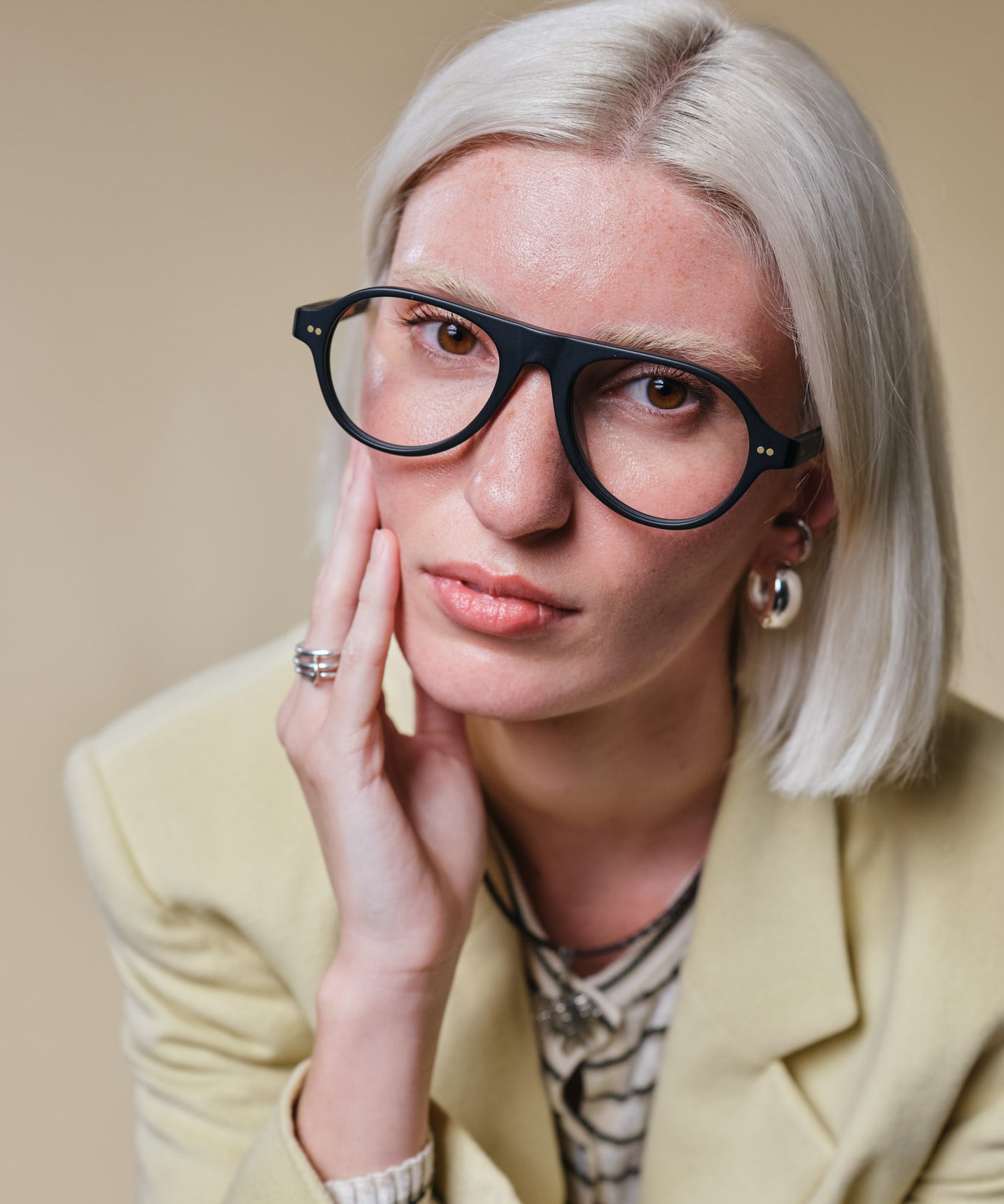johann wolff schnell matte black eyeglasses 