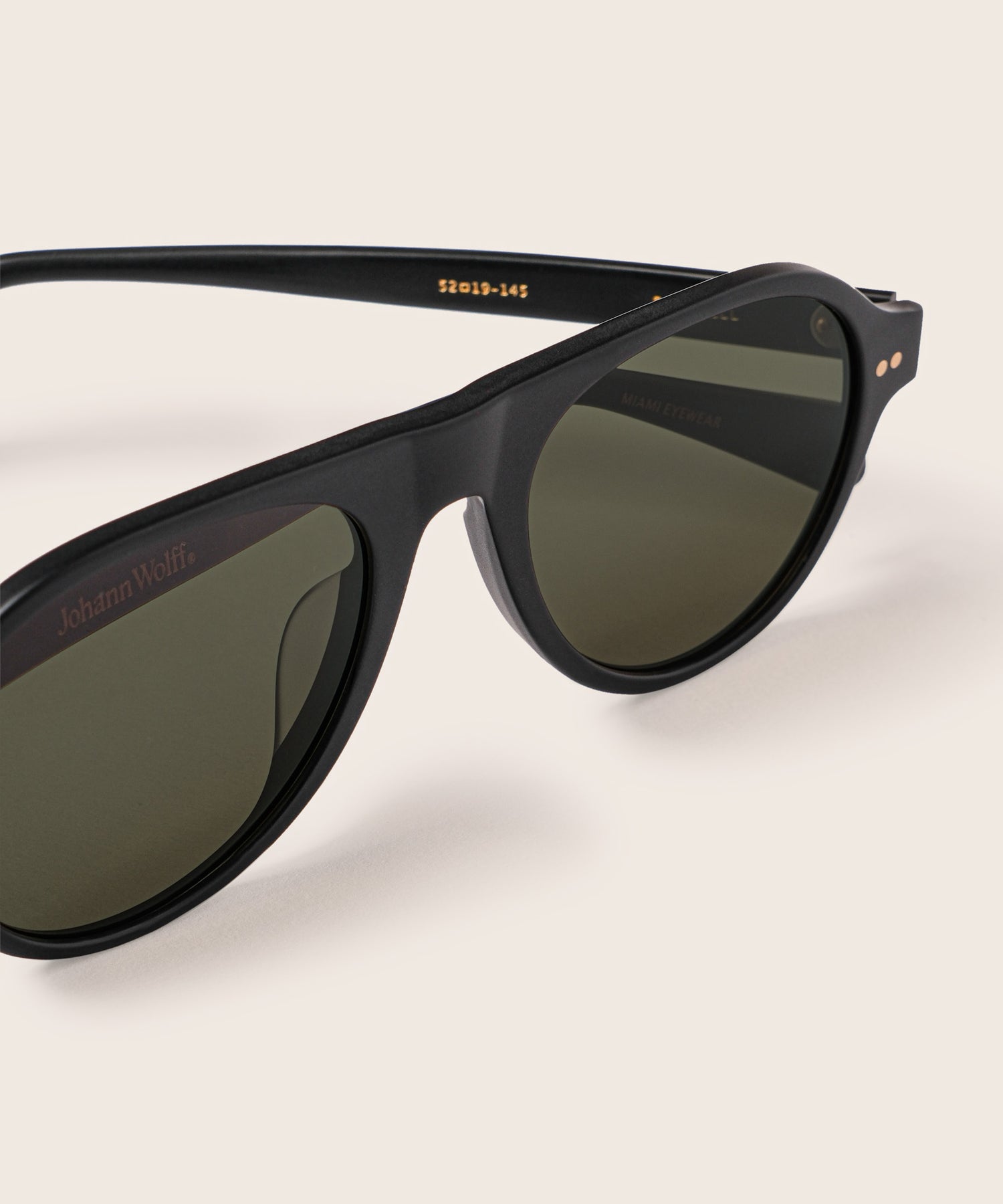 johann wolff schnell matte black sunglasses 