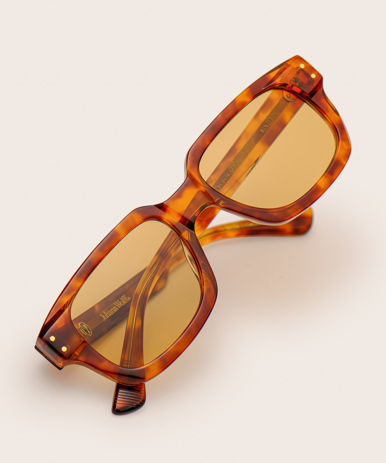 johann wolff rindt vintage havana light sunglasses 