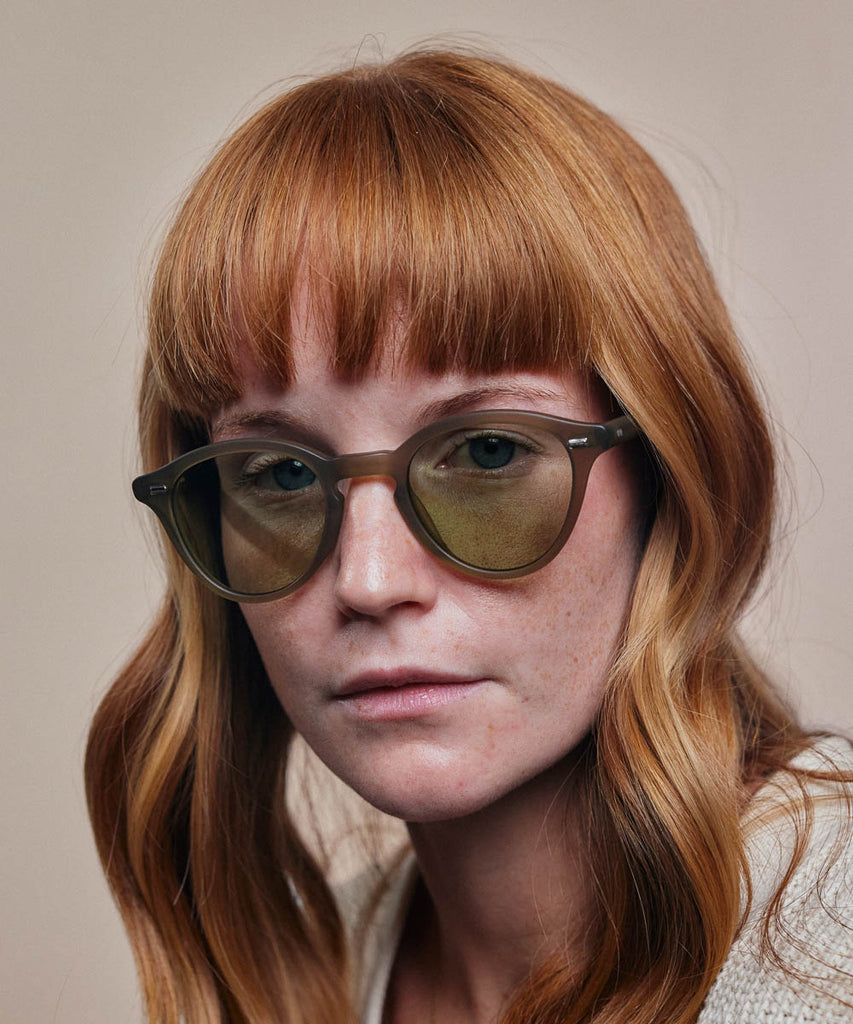 Johann Wolff Zhan Matte Olive Sunglasses #color_matte-olive