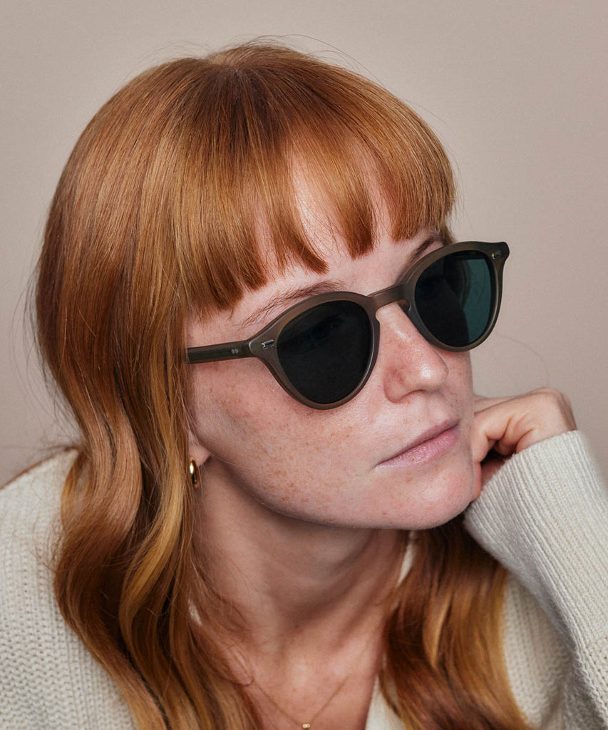 Johann Wolff Zhan Matte Olive Sunglasses #color_matte-olive