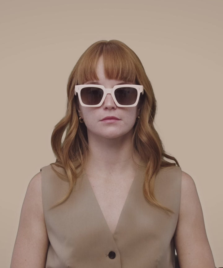 Johann Wolff Anna Matte Ivory Sunglasses 