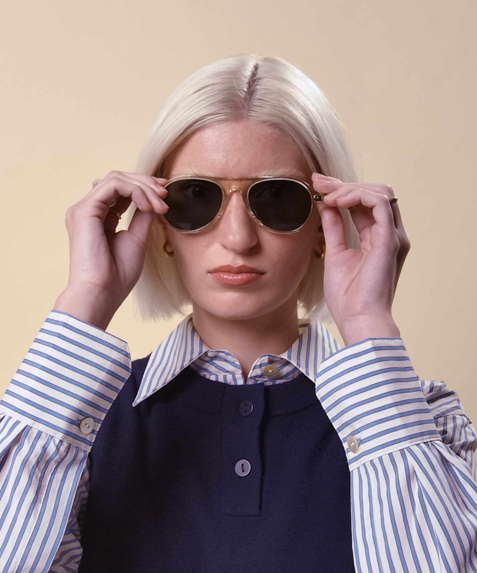 johann wolff schnell champagne sunglasses 