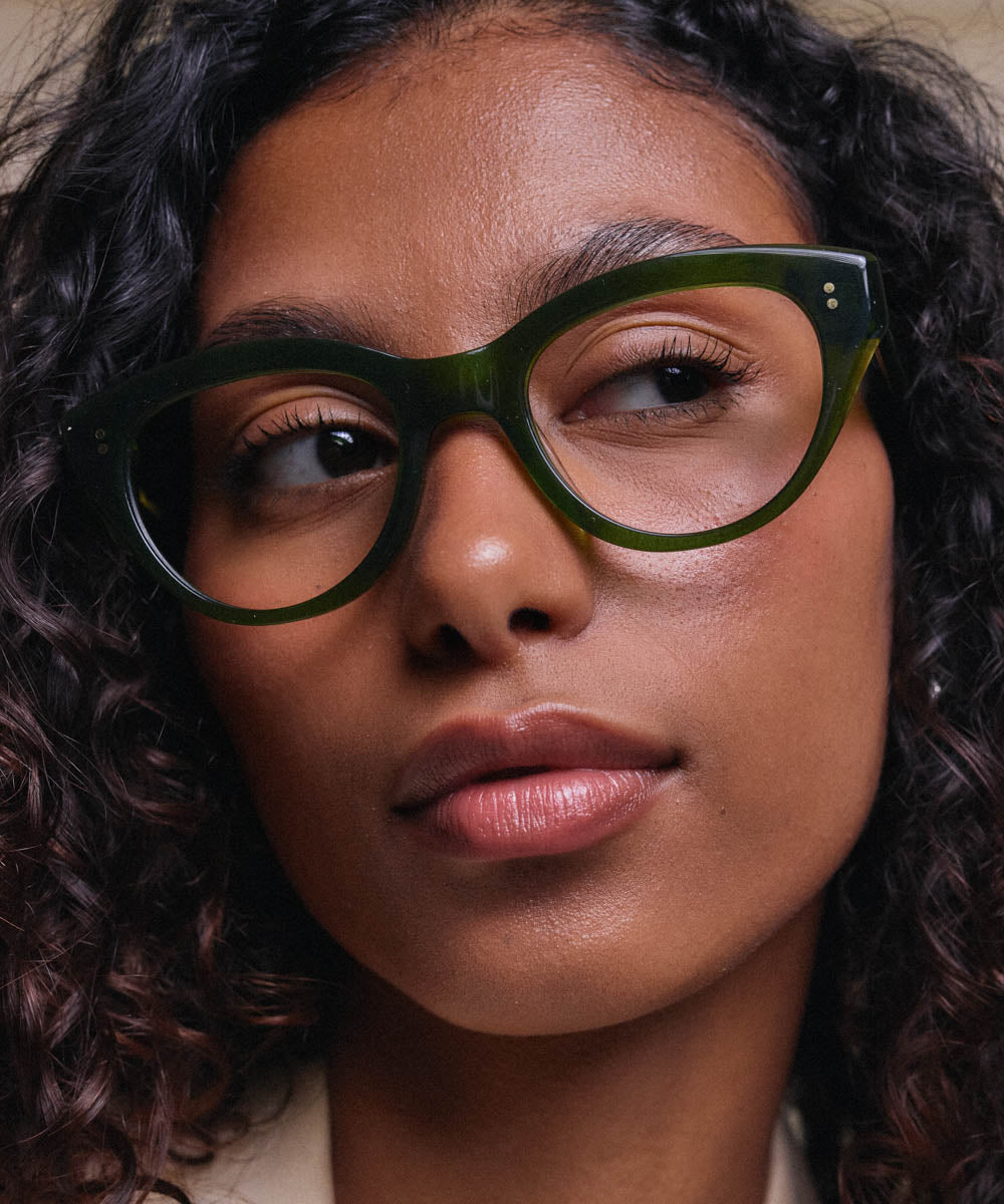 Johann Wolff Sophie Palm Green Eyeglasses 