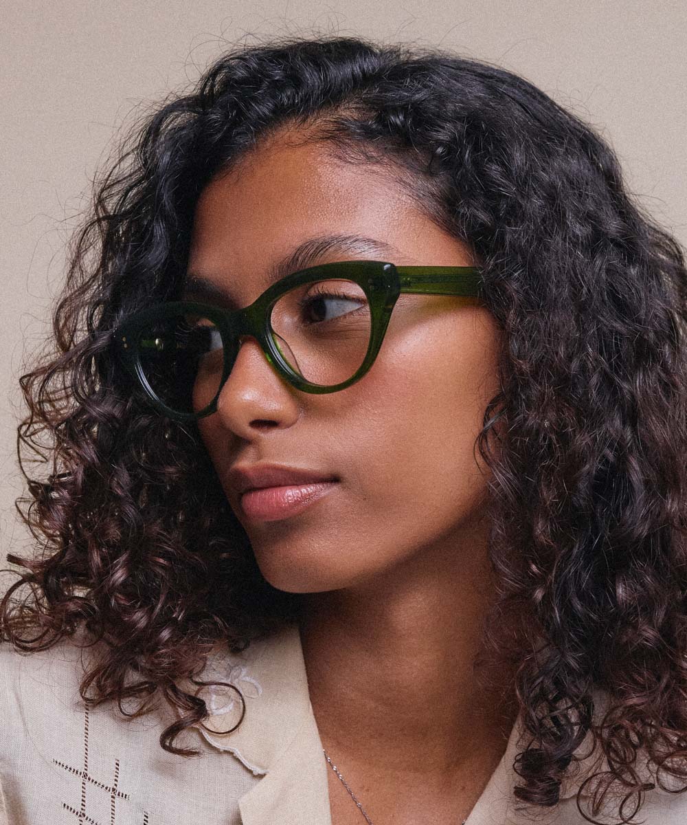 Johann Wolff Sophie Palm Green Eyeglasses 