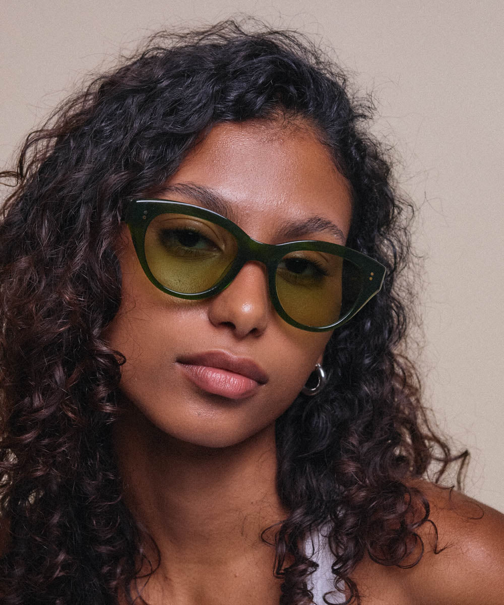 Johann Wolff Sophie Palm Green Mint Sunglasses 