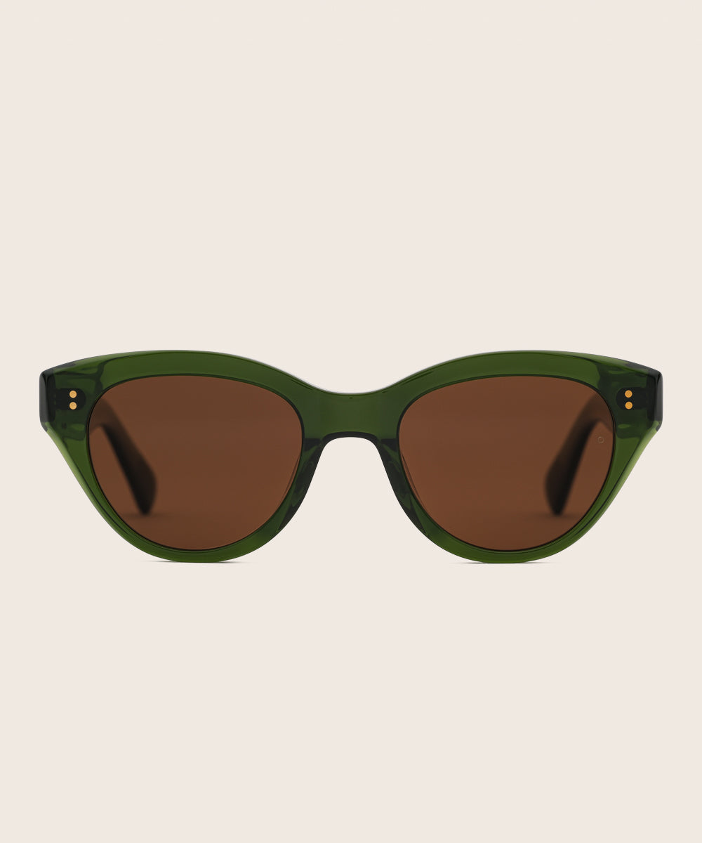 Johann Wolff Sophie Palm Green Sunglasses 